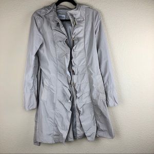 Armani Collezioni Light Gray Trench Coat